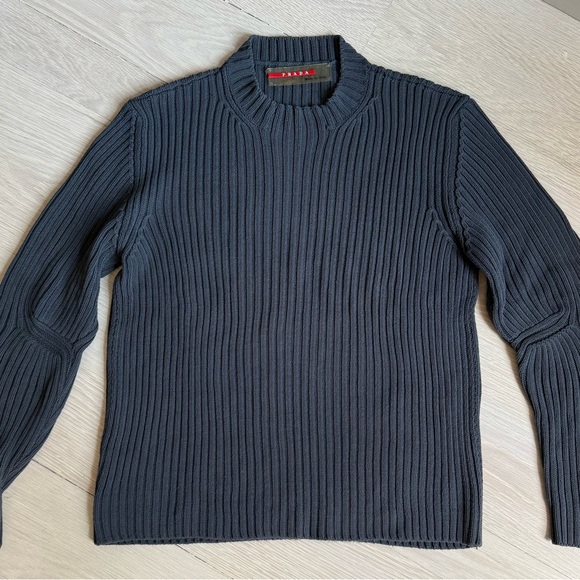 Prada Charcoal Crewneck Sweater • M - Picture 1 of 4